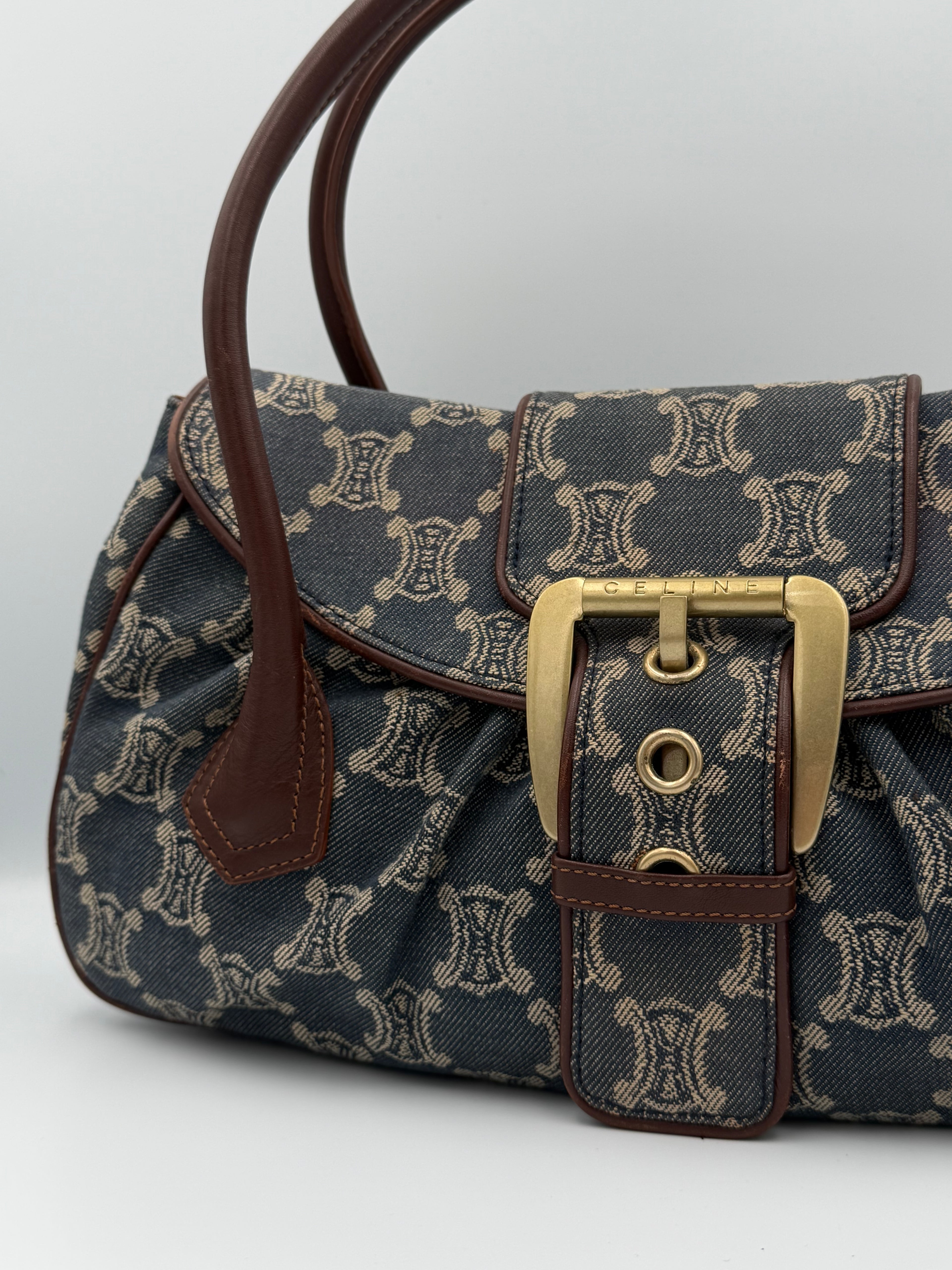 Celine Macadam Denim Handbag