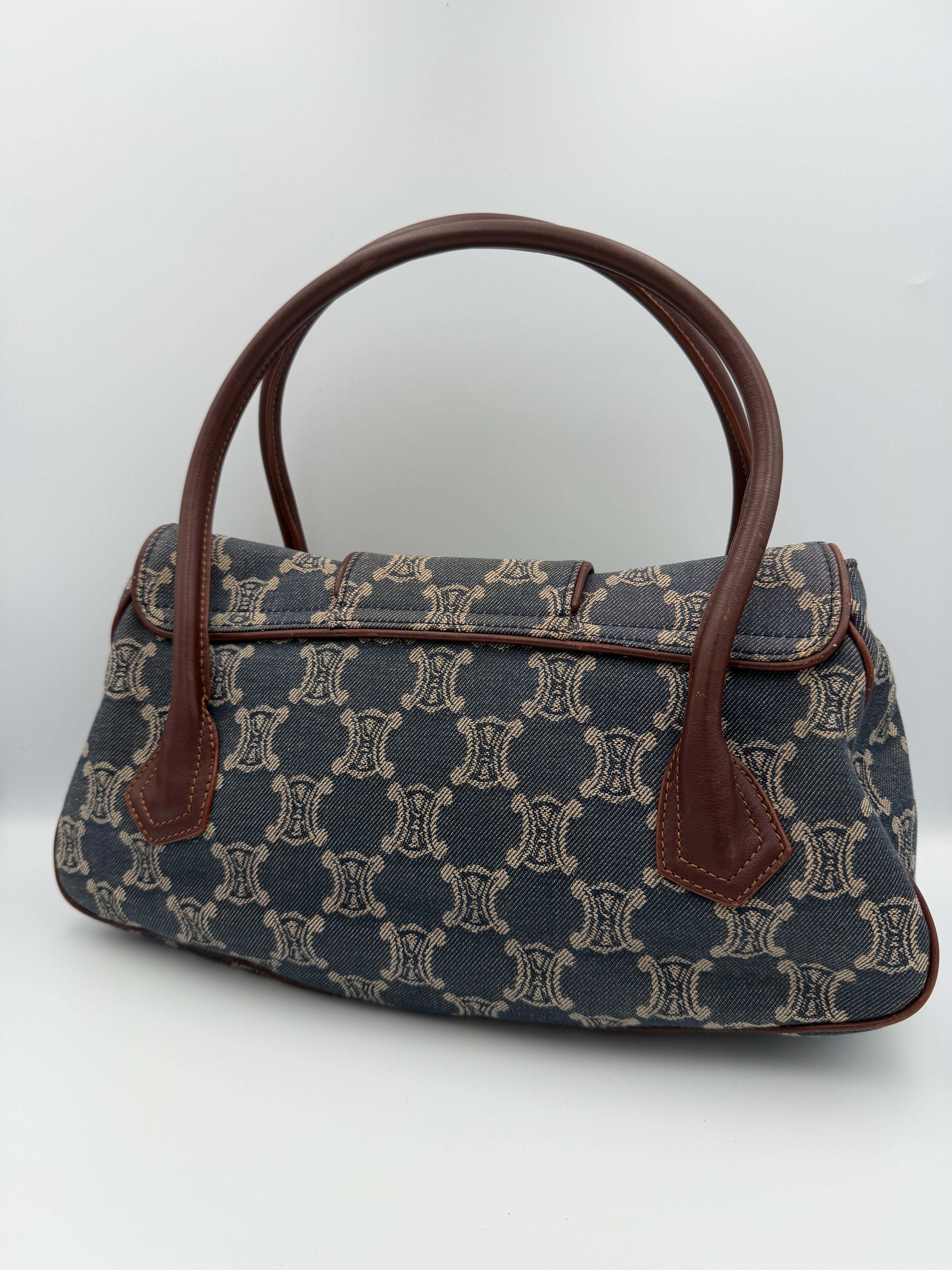 Celine Macadam Denim Handbag