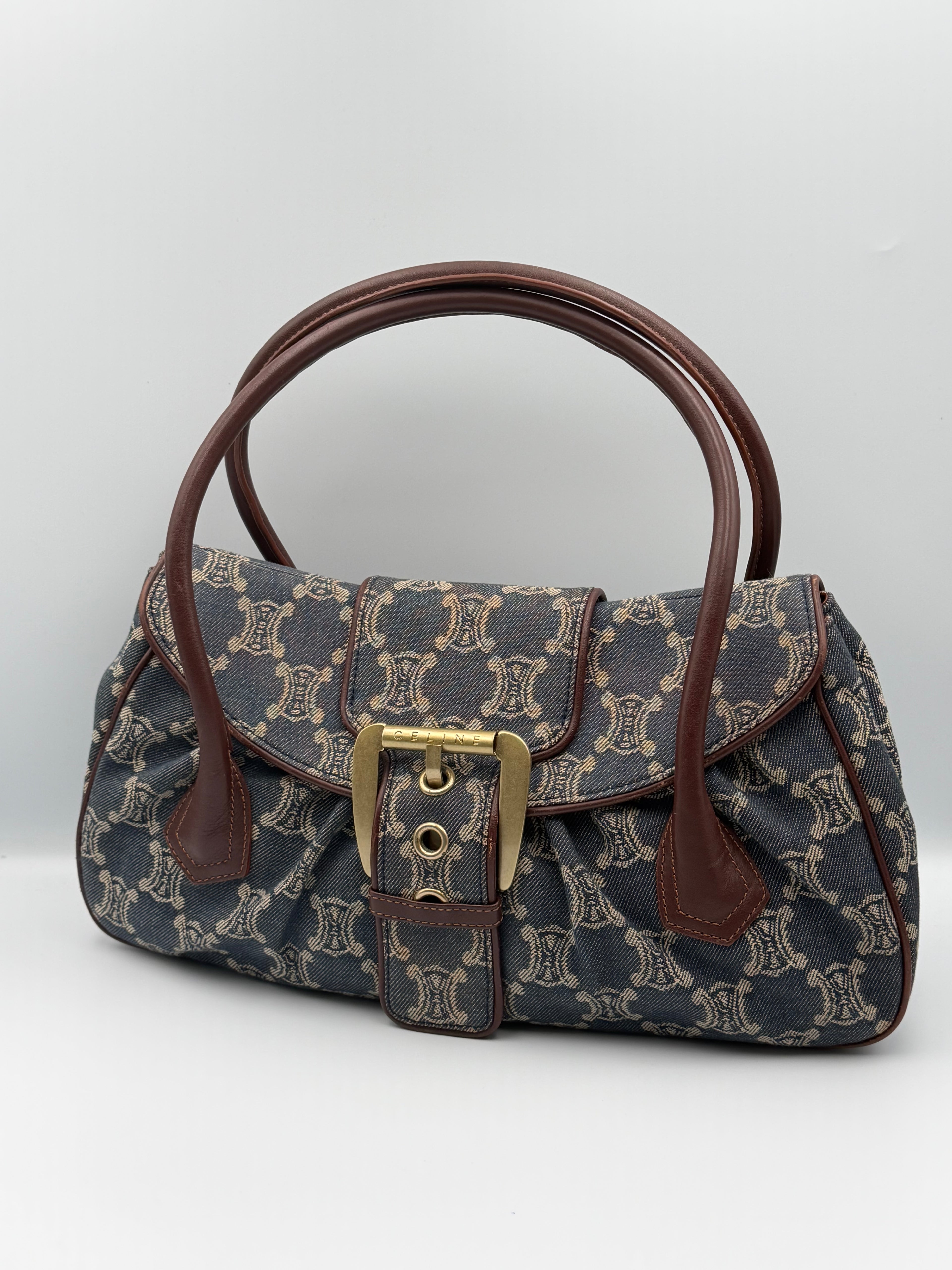 Celine Macadam Denim Handbag